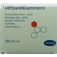 IVF Verbandklammern Latexfrei Weiss 50 Stück