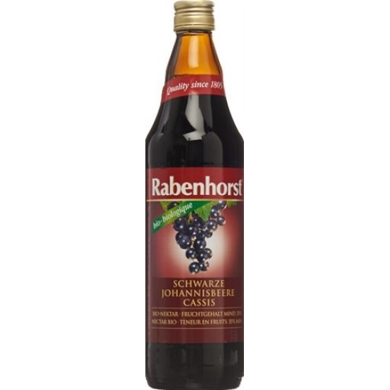 Rabenhorst Blackcurrant Nectar Organic 750 ml