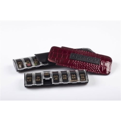 Anabox De Luxe 1x7 Bordeaux Medidispenser mit Lederetui