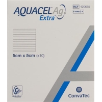AQUACEL Ag + Extra compress 5x5cm 10 pcs