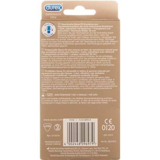 Durex Gefühlsecht Ultra Präservativ 10 Stück buy online