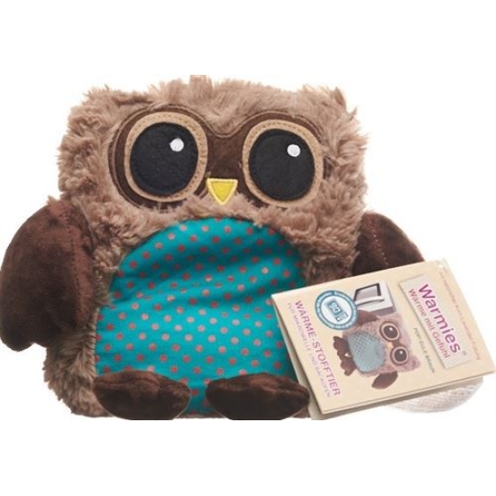 Warmies POP heat-stuffed animal owl brown