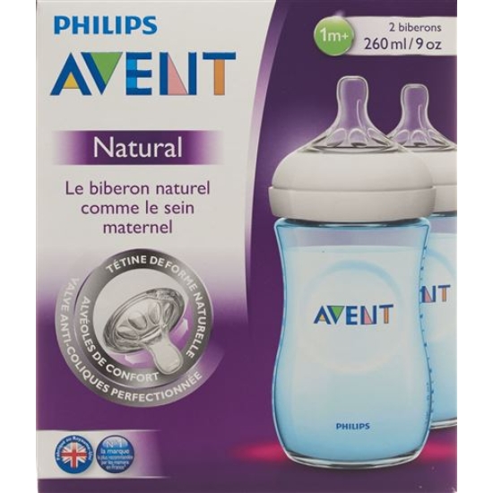 Avent Philips Naturnah Bottle 2x260ml Duo blue