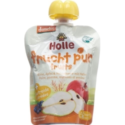 Holle Bluebird - Pouchy pear apple & blueberry oat 100 g