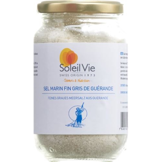 Soleil Vie sea salt gray fine Guérande Glass 300 g