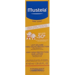 Mustela sun protection sunscreen SPF50 + Face 40ml