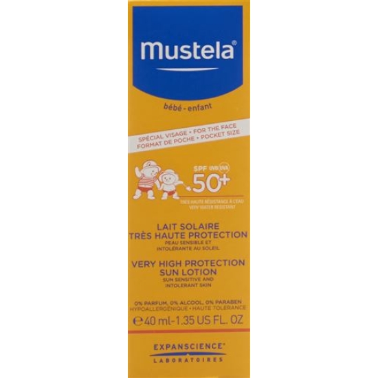 Mustela sun protection sunscreen SPF50 + Face 40ml