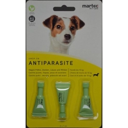 martec PET CARE Drop on antiparasite dog -15kg 3 Tb 1 ml