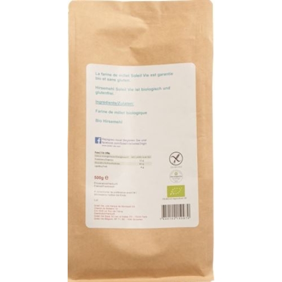 Soleil Vie millet flour organic gluten free 500 g