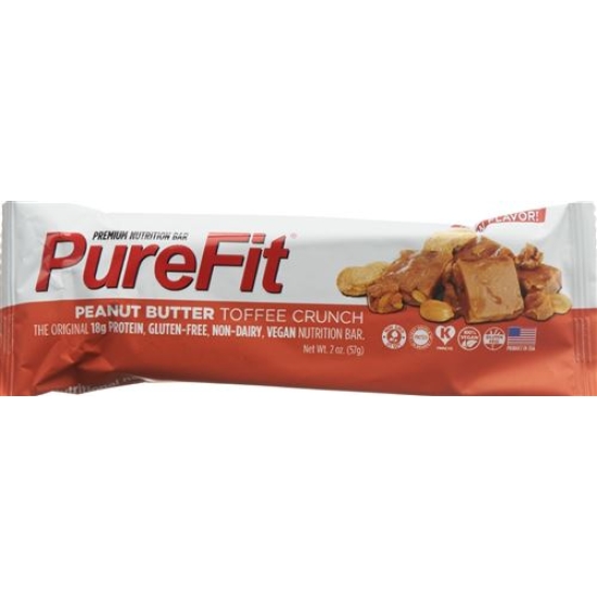 PureFit Protein Bar Toffee Crunch 100% vegan 15 x 57 g
