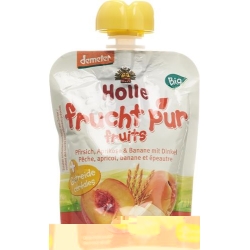 Holle Panda Peach - Pouchy peach apricot and banana with Spelled 100 g