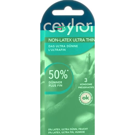 Ceylor Non Latex Condoms Ultra Thin 3 pieces