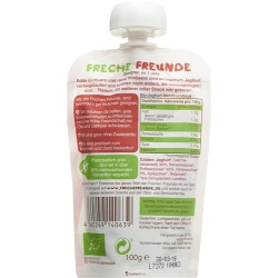 Naughty friends Quetschmus Yogurt Strawberry & Raspberry 100g