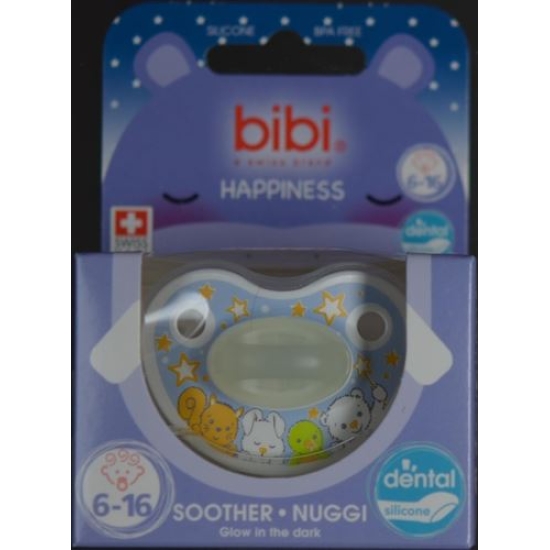 bibi soother Happiness Densil 6-16 Glow in the Dark SV-A