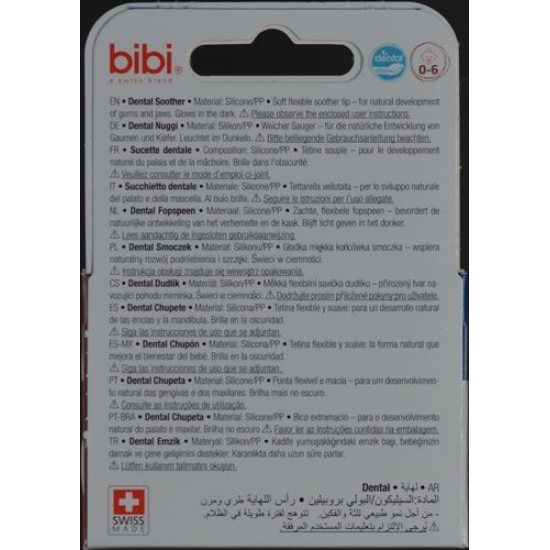 bibi soother Happiness Densil 0-6 Glow in the Dark SV-A 6 pcs