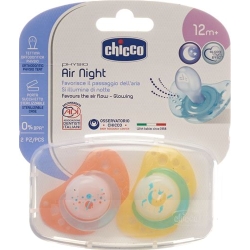 Chicco Physiological Silicone Soother GLOWING maxi 16-36m CASE IT / EN / FR