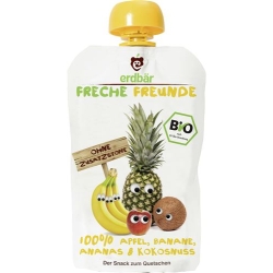 Freche Freunde Quetschmus Apfel, Banane, Ananas & Kokosnuss 100g