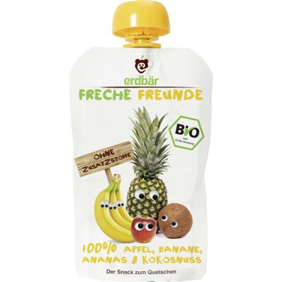 Freche Freunde Quetschmus Apfel, Banane, Ananas & Kokosnuss 100g buy online