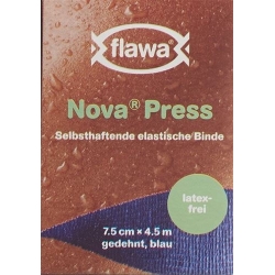 Flawa Novapress fleece bandage 7.5cmx4.5m blue latex-free
