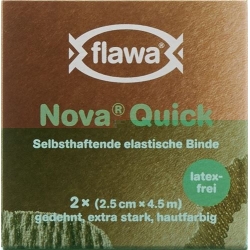 Flawa Nova Quick cohesive rice binding 2.5cmx4.5m skin color 2 pcs