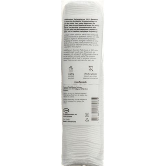 Flawa Premium nonwoven cotton pads 57mm 100% cotton 80 pcs