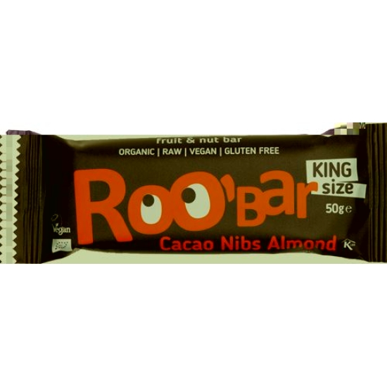 Roobar raw bar cocoa and almond splitter 16 x 50 g