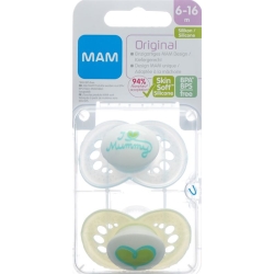 MAM Original Nuggi Silikon 6 bis 16 Monate Spezielkollektion Boy 2 Stück