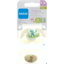 MAM Original Nuggi Silikon 6 bis 16 Monate Spezialkollektion Girl 2 Stück