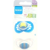MAM Original Nuggi Silikon 16 bis 36 Monate Spezialkollektion Boy 2 Stück