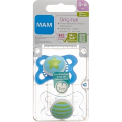 MAM Original Nuggi Silikon 0 bis 6 Monate Spezialkollektion Boy 2 Stück