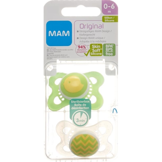 MAM Original Nuggi Silikon 0 bis 6 Monate Spezialkollektion Unisex 2 Stück buy online