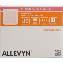 Allevyn Gentle Border Lite Wundverband 7.5x7.5cm 10 Stück