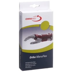 Omnimed Ortho ManuFlex Handgelenkbandage 16cm Links Grösse M Grau-Bordeaux