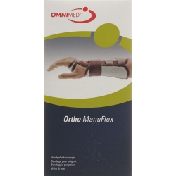 Omnimed Ortho ManuFlex Handgelenkbandage 22cm Rechts Grösse L Grau-Bordeaux