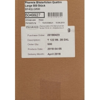 Pharmis Blisterfolien Quattro Large 500 Stück