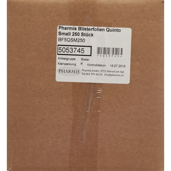 Pharmis Blisterfolien Quinto Small 250 Stück buy online
