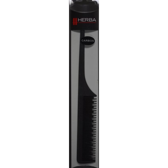 Herba Carbon tail comb finely serrated black buy online