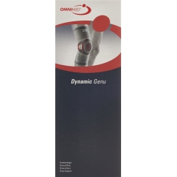 Omnimed Dynamic Genu Kniebandage Grösse L Grau-Bordeaux