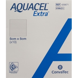 Aquacel Extra Hydrofiber Verb 5x5cm (n) 10 Stück