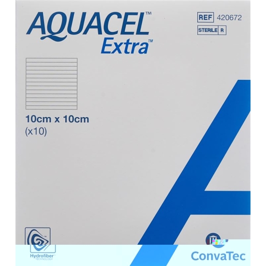Aquacel Extra Hydrofiber Verb 10x10cm (n) 10 Stück buy online