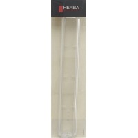 Herba Zahnbürstenköcher Transparent M Silberrand