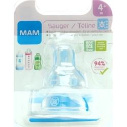 MAM Ersatzsauger Flasche Tropffrei 4+ Monate 2 Stück