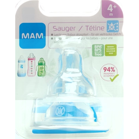 MAM Ersatzsauger Flasche Tropffrei 4+ Monate 2 Stück buy online