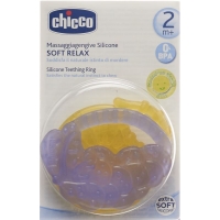 Chicco Massage Beissring Silikon Zit/tra 2+m 2 Stück