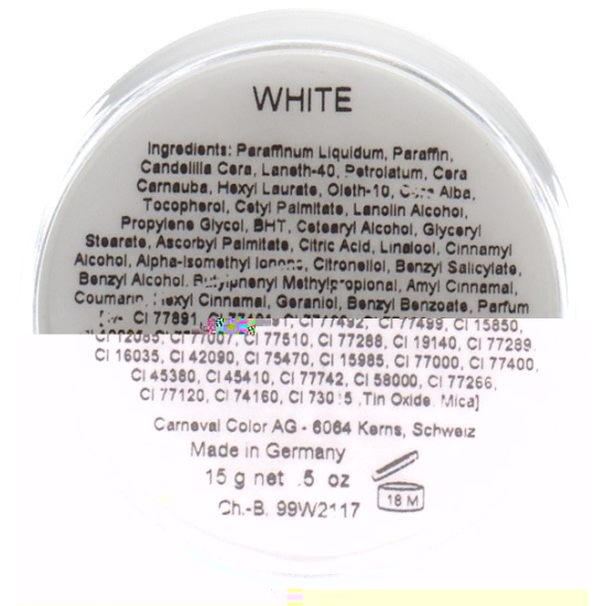 Carneval Color Fettschminke Weiss Dose 15ml buy online
