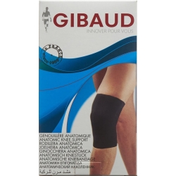 Gibaud Kniebandage Anatomisch S 31-37.5cm Schwarz