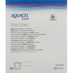 Aquacel Foam 12.5x12.5cm Adhesive 10 Stück
