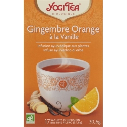 Yogi Tee Ingwer Orange Vanille Beutel 17 Stück