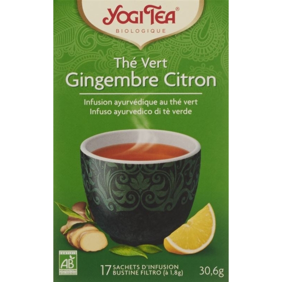Yogi Green Tea Ingwer Zitrone Beutel 17 Stück buy online