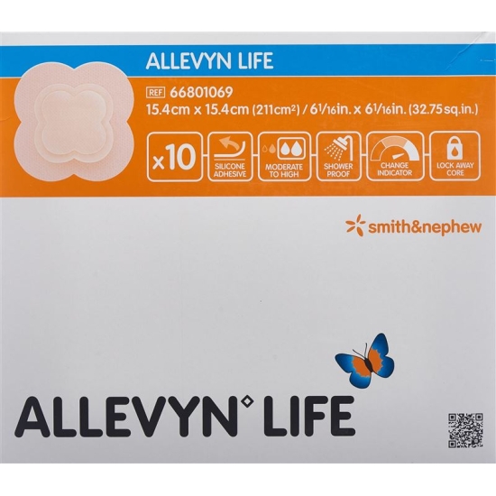 Allevyn Life Adhäsiver Silikonschaumverband 15.4x15.4cm 10 Stück buy online